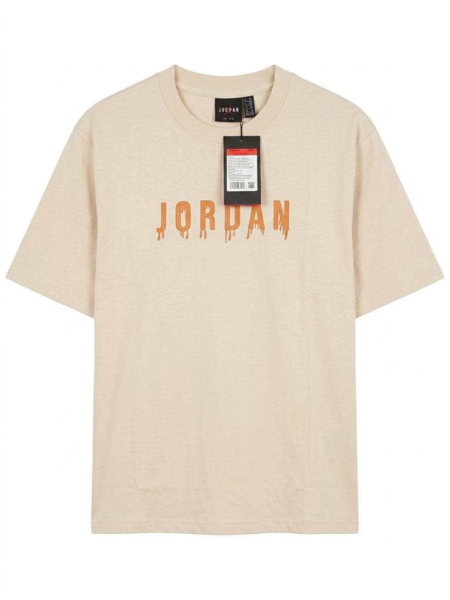 Jordan Drip Logo Crew Tee — Sand